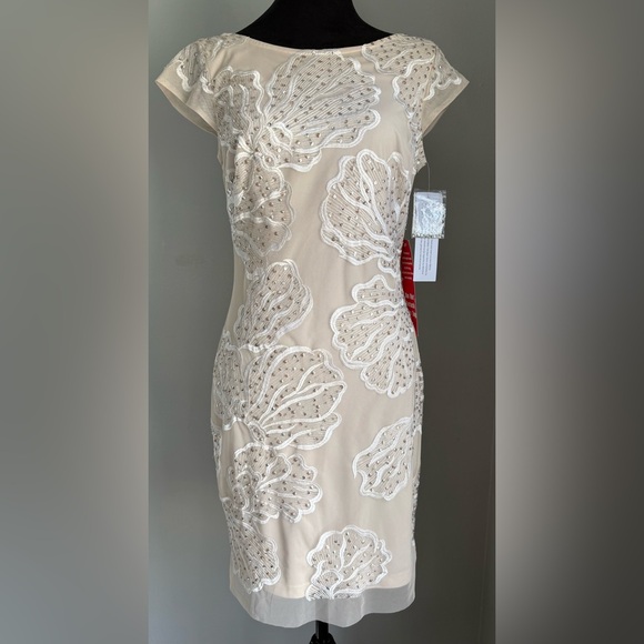 Aidan Mattox, Floral Embroidered with Sequins Overlay Formal Dress, Size 6 NWT - Picture 2 of 12